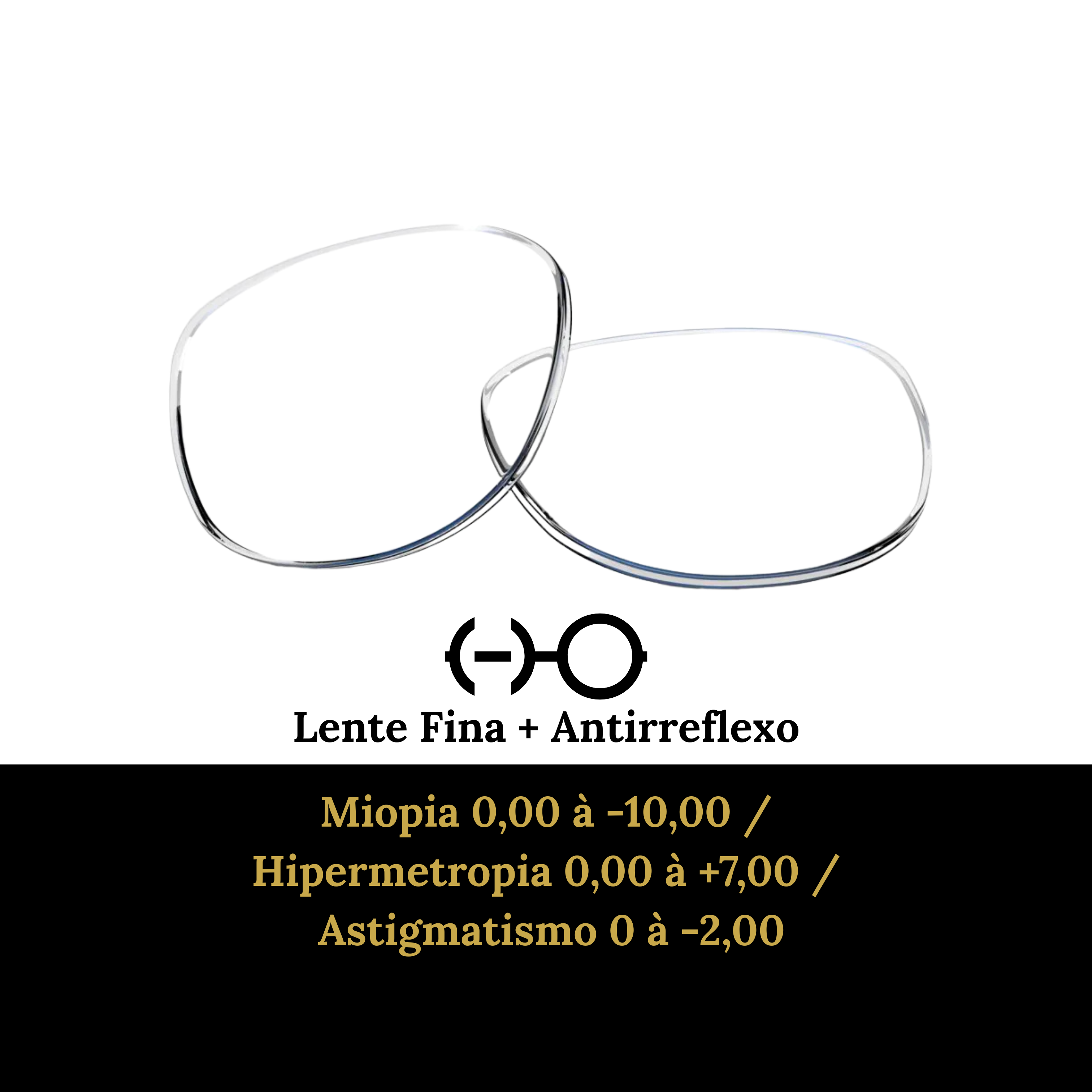Lente Fina + Antirreflexo (Índice 1.61)